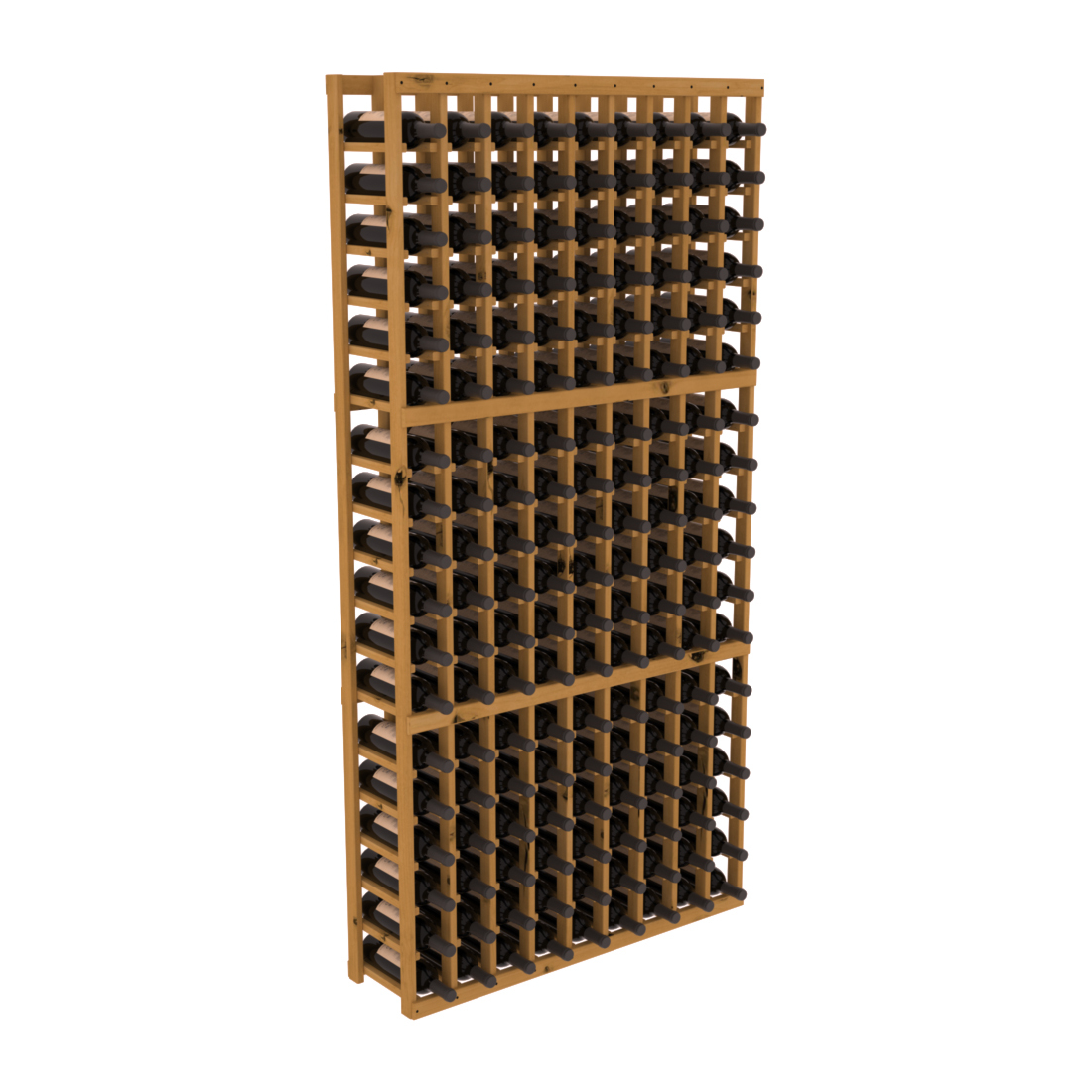 InstaCellar 9 Column Standard Rack – Knotty Alder / Oak stained