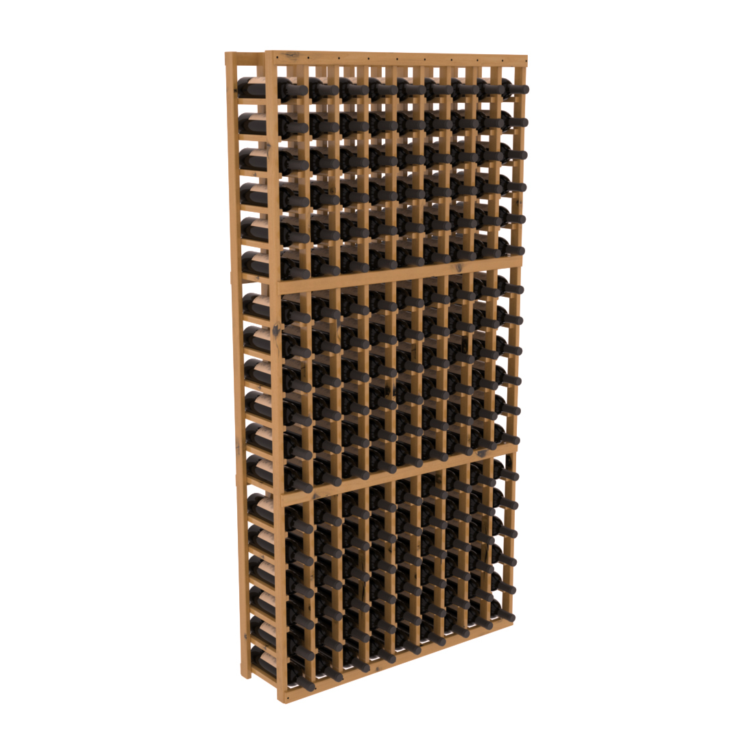 InstaCellar 9 Column Standard Rack – Knotty Alder / Oak stained