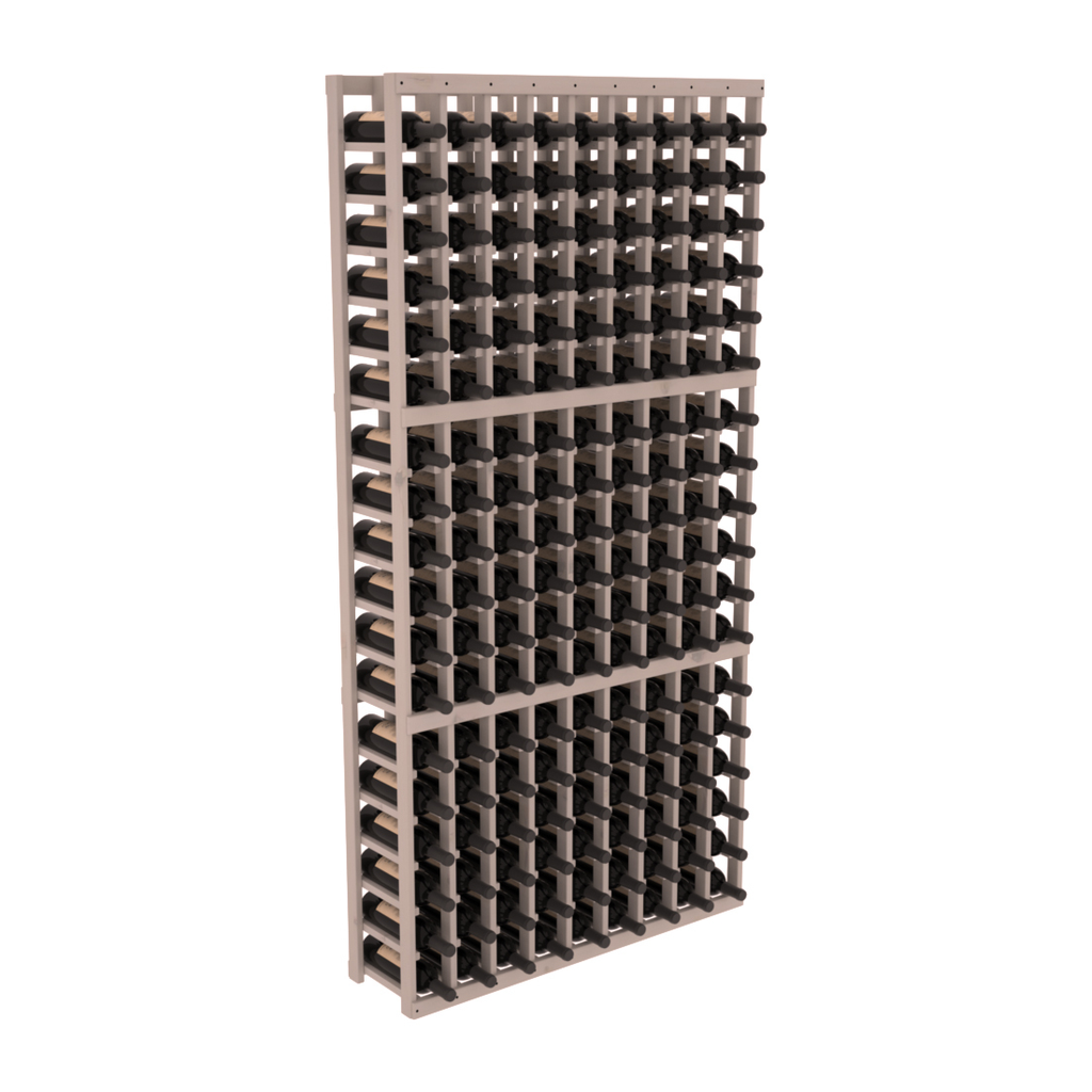 InstaCellar 9 Column Standard Rack – Knotty Alder / Greywash stained