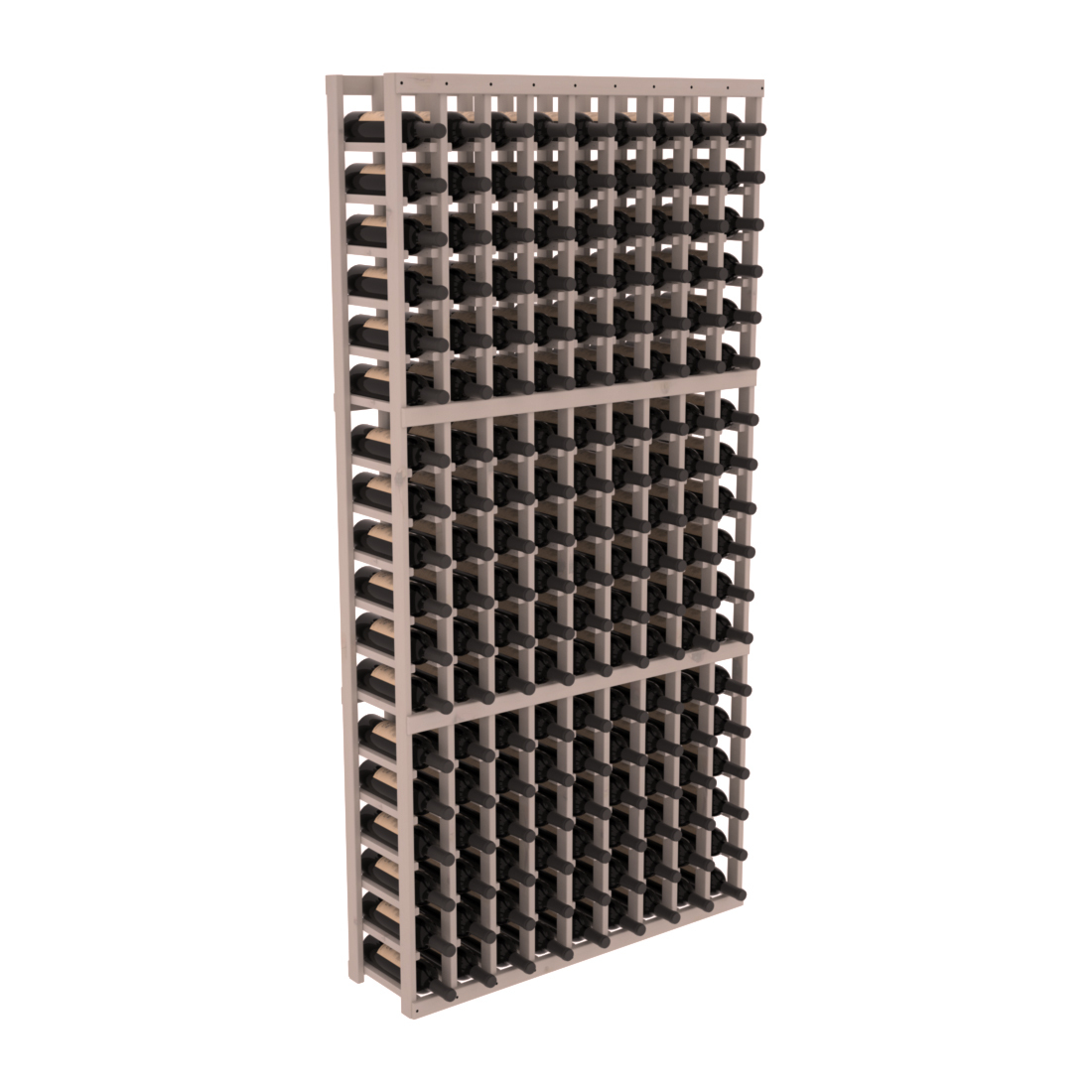 InstaCellar 9 Column Standard Rack – Knotty Alder / Greywash stained