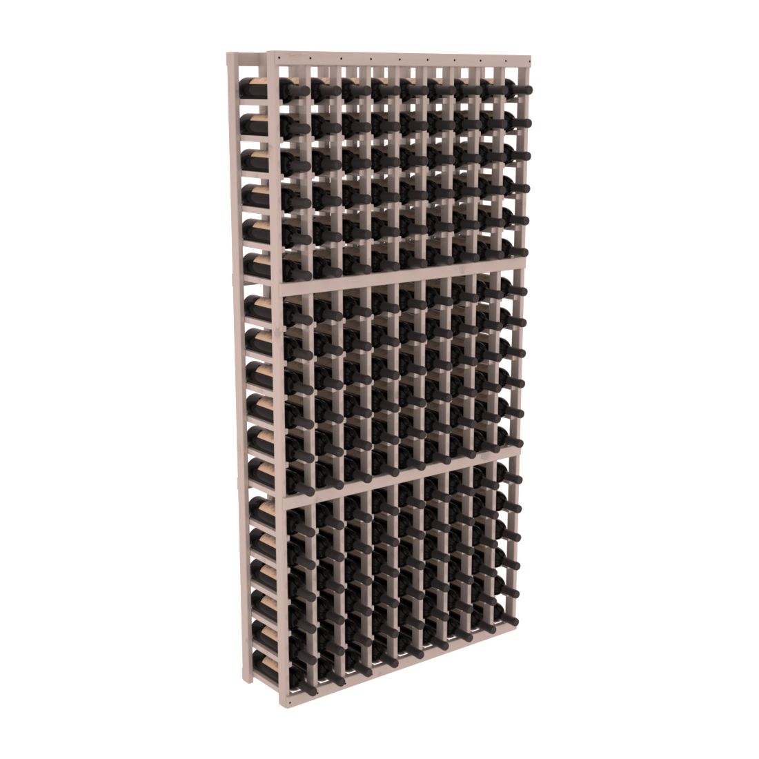 InstaCellar 9 Column Standard Rack – Knotty Alder / Greywash stained