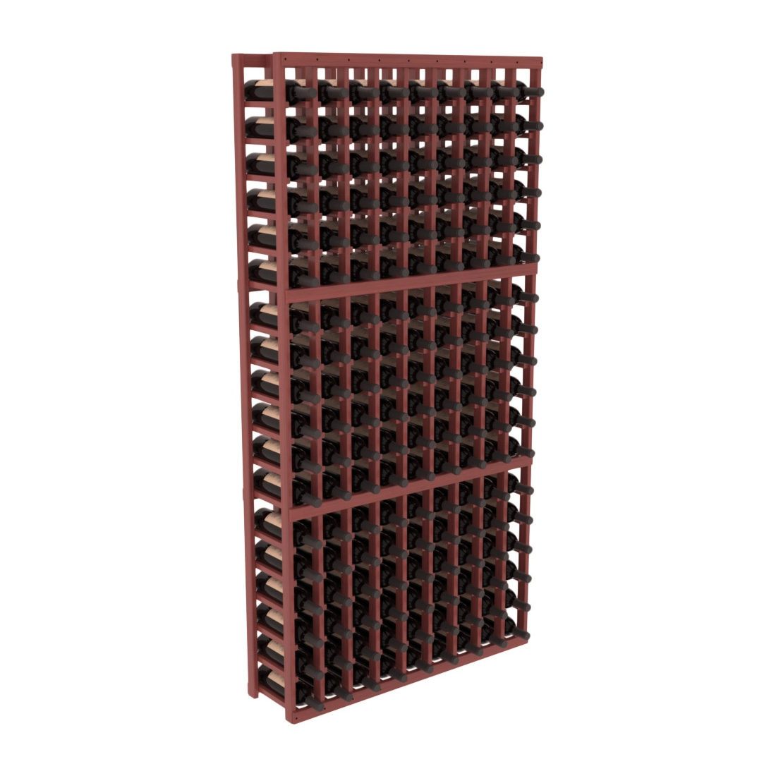 InstaCellar 9 Column Standard Rack – Grand Mahogany / Cherry stained