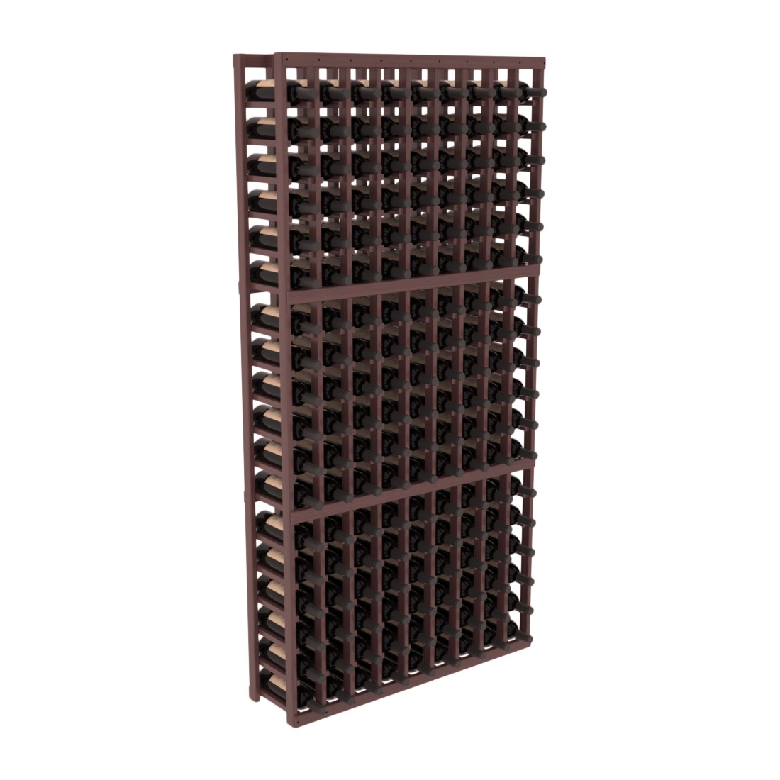 InstaCellar 9 Column Standard Rack – Grand Mahogany / Walnut stained