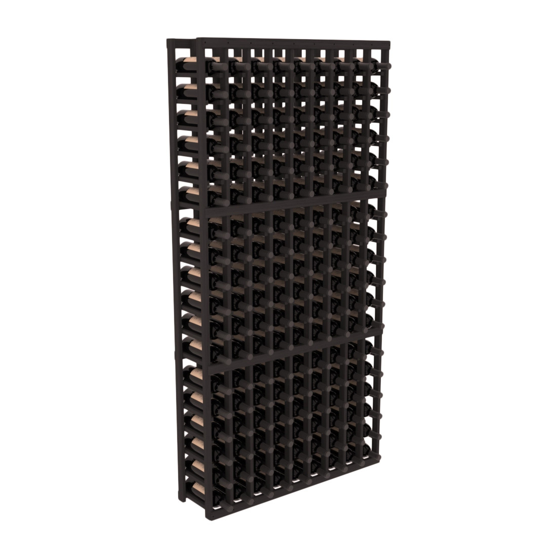 InstaCellar 9 Column Standard Rack – Grand Mahogany / Black stained
