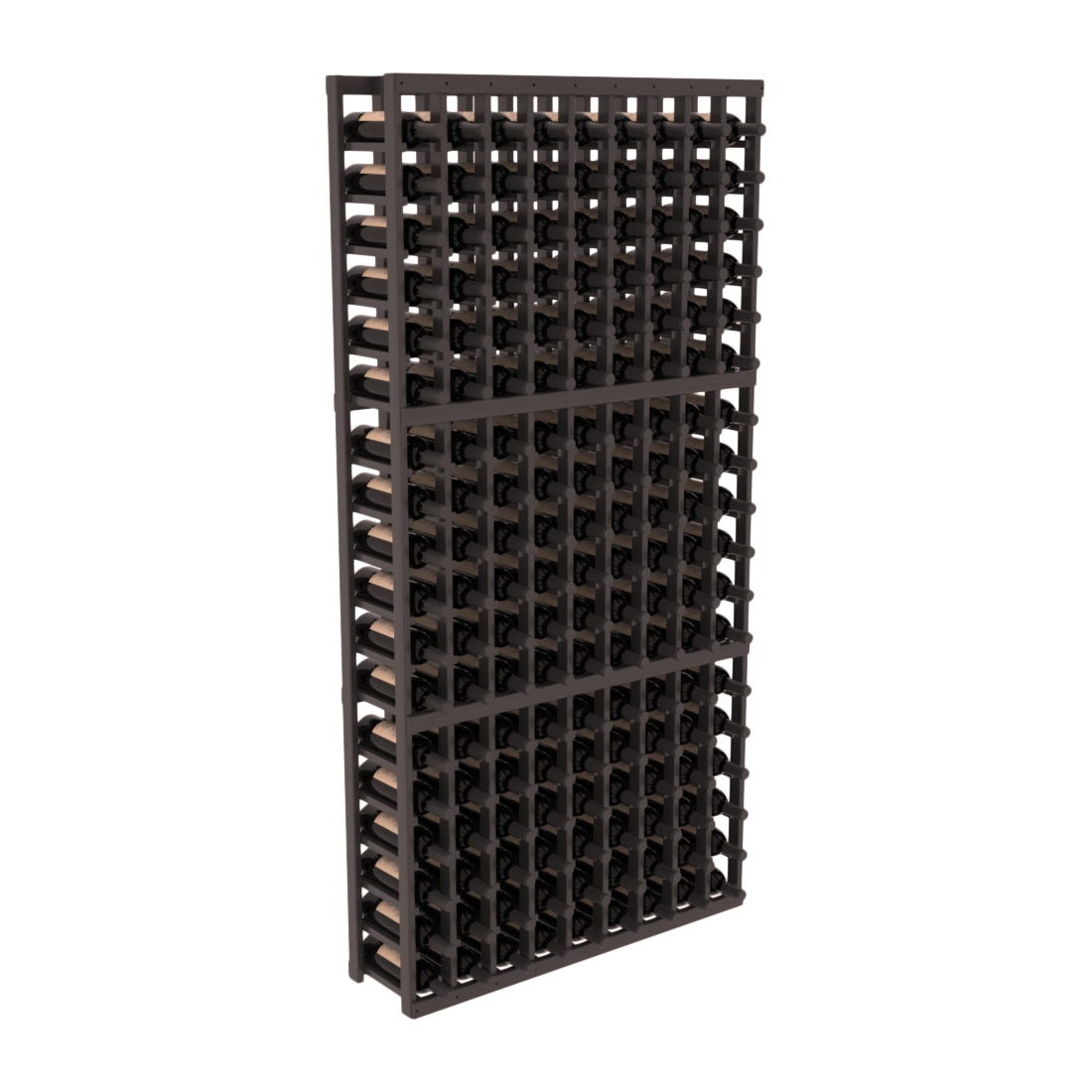 InstaCellar 9 Column Standard Rack – Grand Mahogany / Black stained
