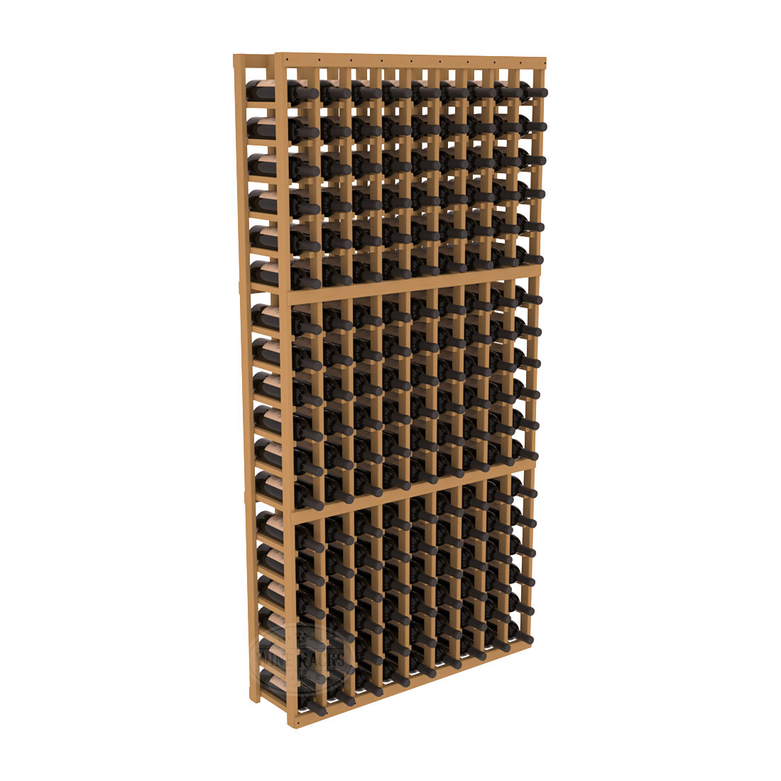 InstaCellar 9 Column Standard Rack – Ponderosa Pine / Oak stained