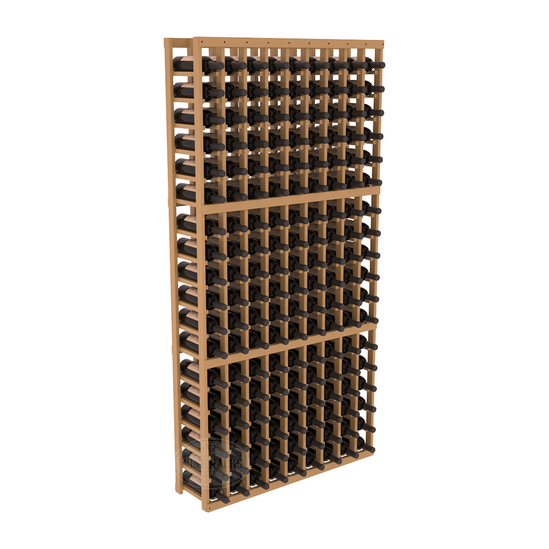 InstaCellar 9 Column Standard Rack – Ponderosa Pine / Oak stained