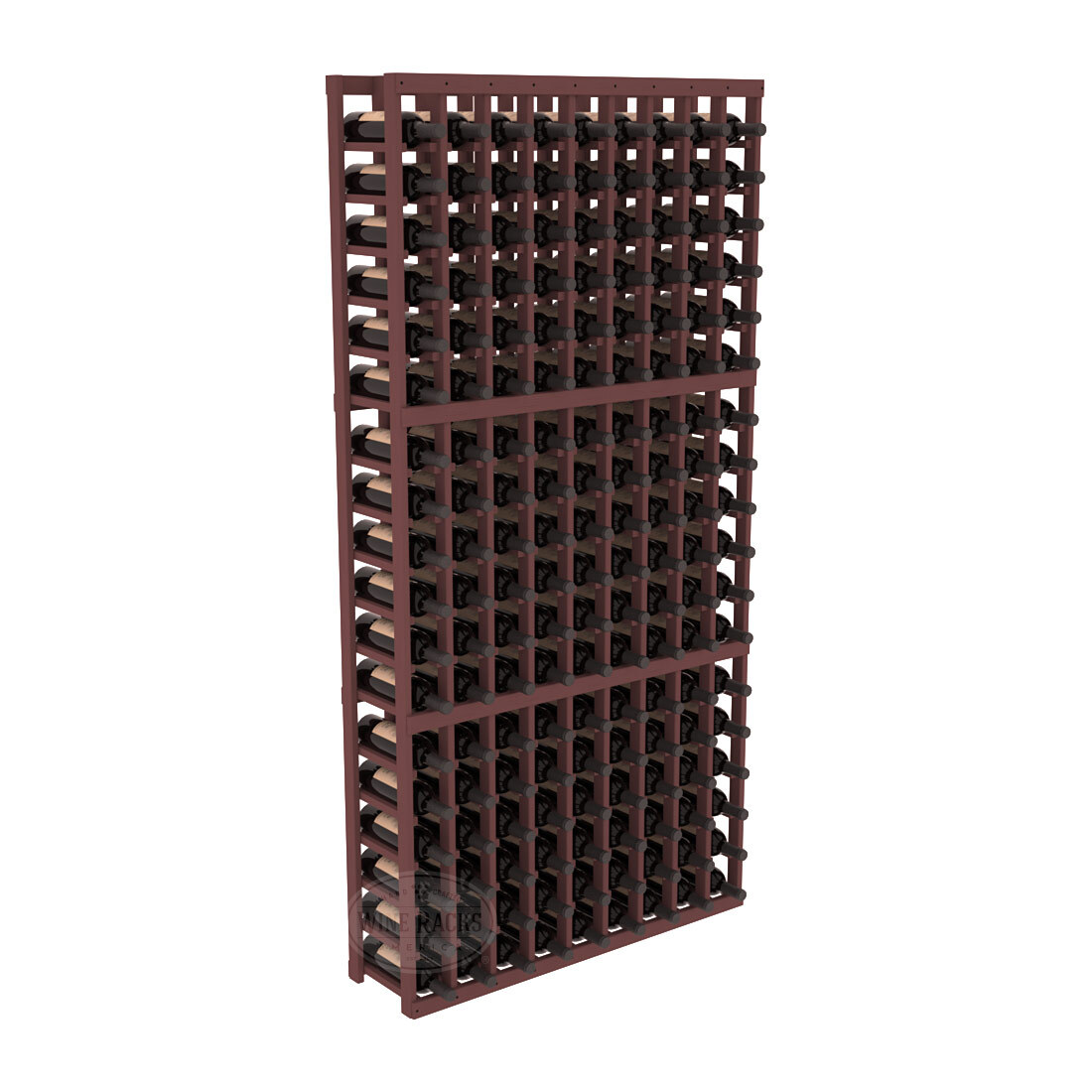 InstaCellar 9 Column Standard Rack – Ponderosa Pine / Walnut stained