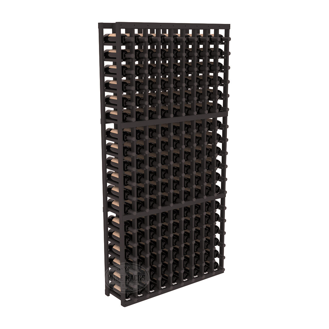 InstaCellar 9 Column Standard Rack – Ponderosa Pine / Black stained