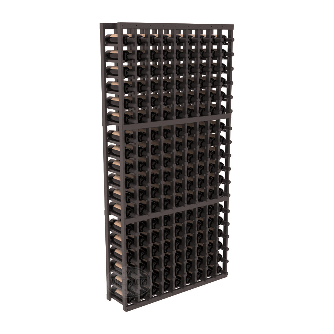 InstaCellar 9 Column Standard Rack – Ponderosa Pine / Black stained
