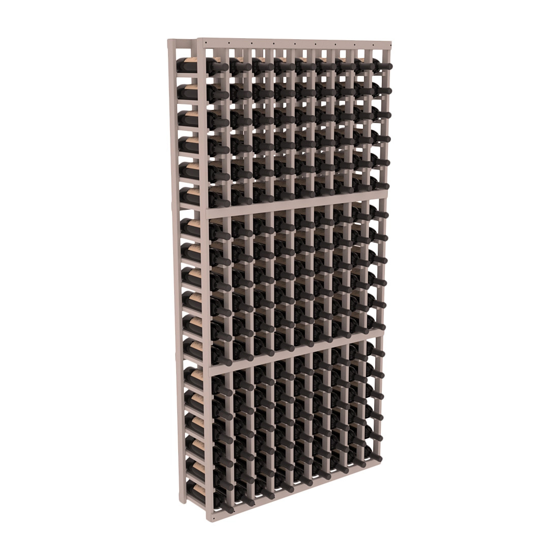 InstaCellar 9 Column Standard Rack – Ponderosa Pine / Greywash stained