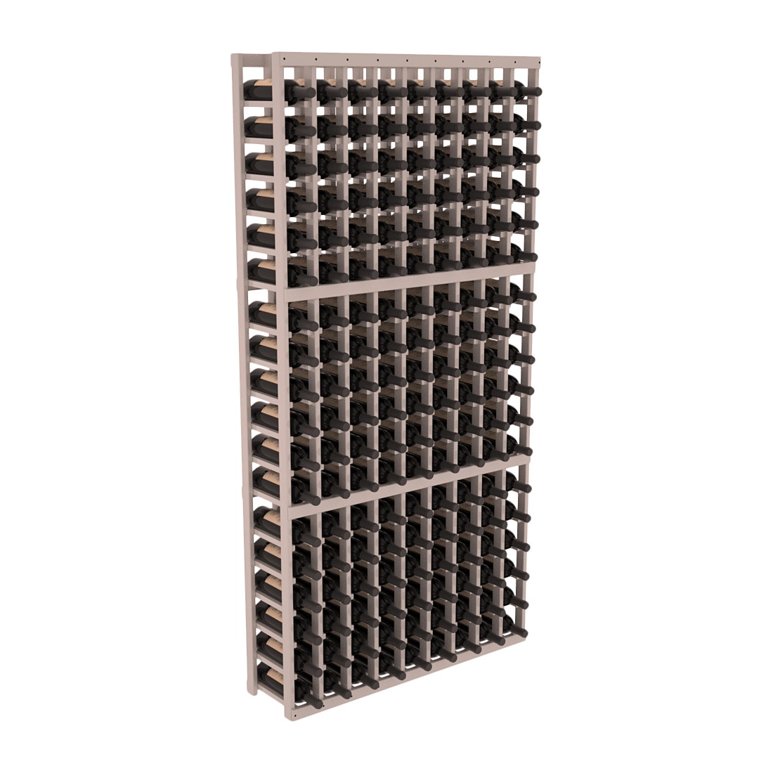 InstaCellar 9 Column Standard Rack – Ponderosa Pine / Greywash stained
