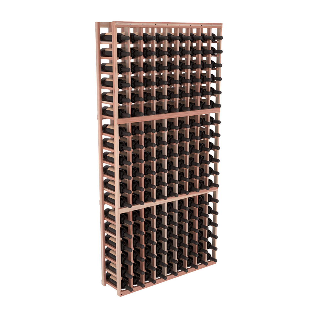 InstaCellar 9 Column Standard Rack – Premium Redwood / Unstained