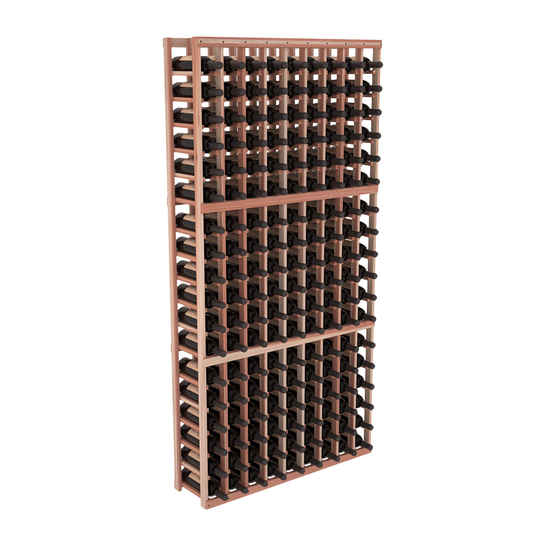InstaCellar 9 Column Standard Rack – Premium Redwood / Unstained