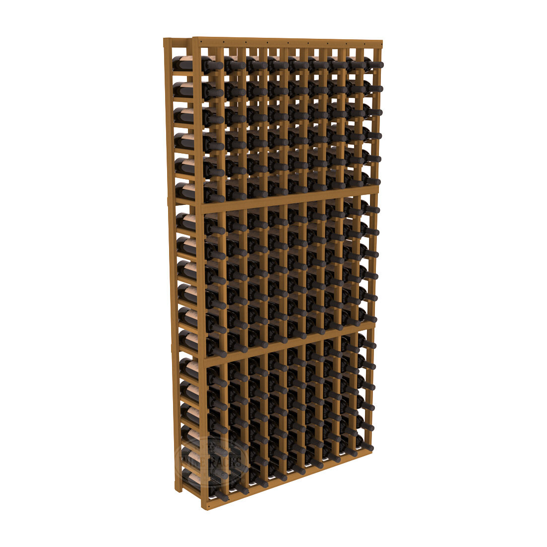 InstaCellar 9 Column Standard Rack – Premium Redwood / Oak stained