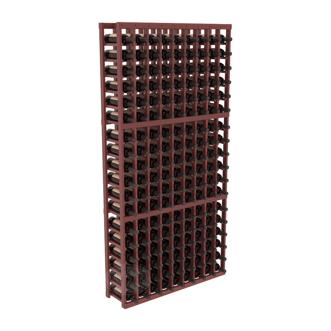 InstaCellar 9 Column Standard Rack – Premium Redwood / Cherry stained