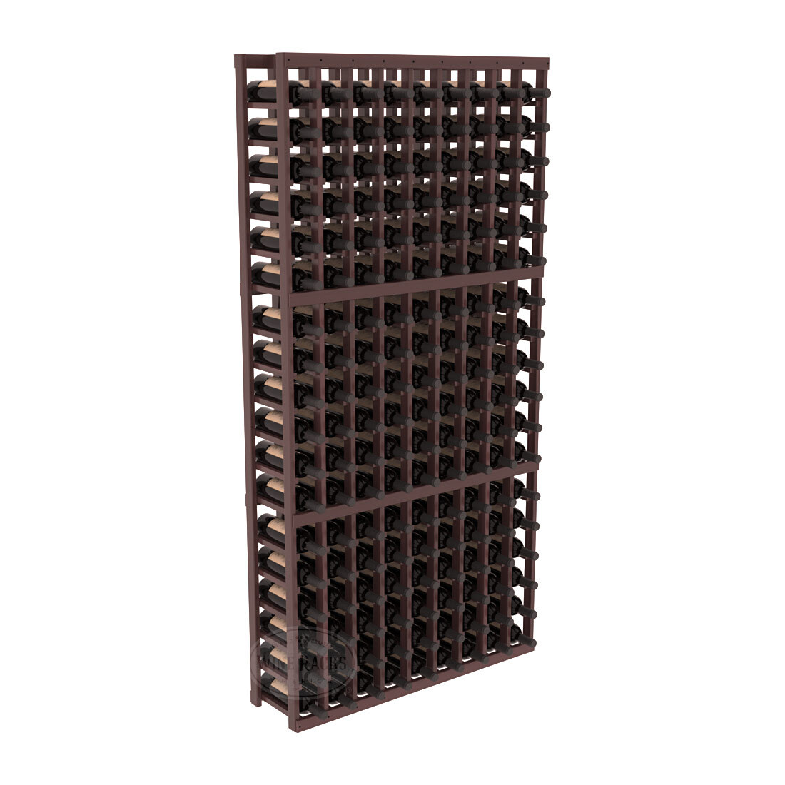 InstaCellar 9 Column Standard Rack – Premium Redwood / Walnut stained