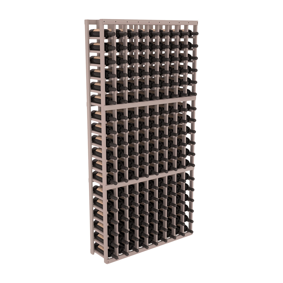 InstaCellar 9 Column Standard Rack – Premium Redwood / Greywash stained