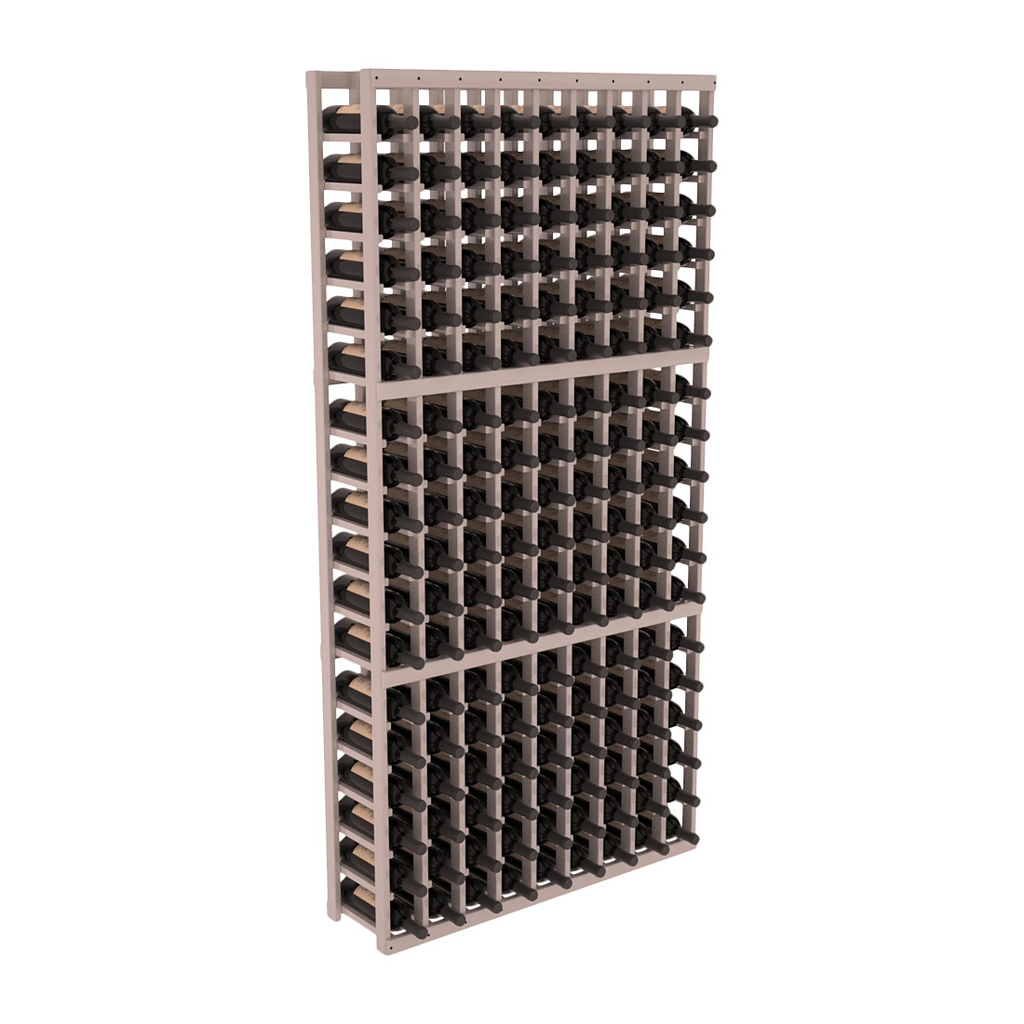 InstaCellar 9 Column Standard Rack – Premium Redwood / Greywash stained