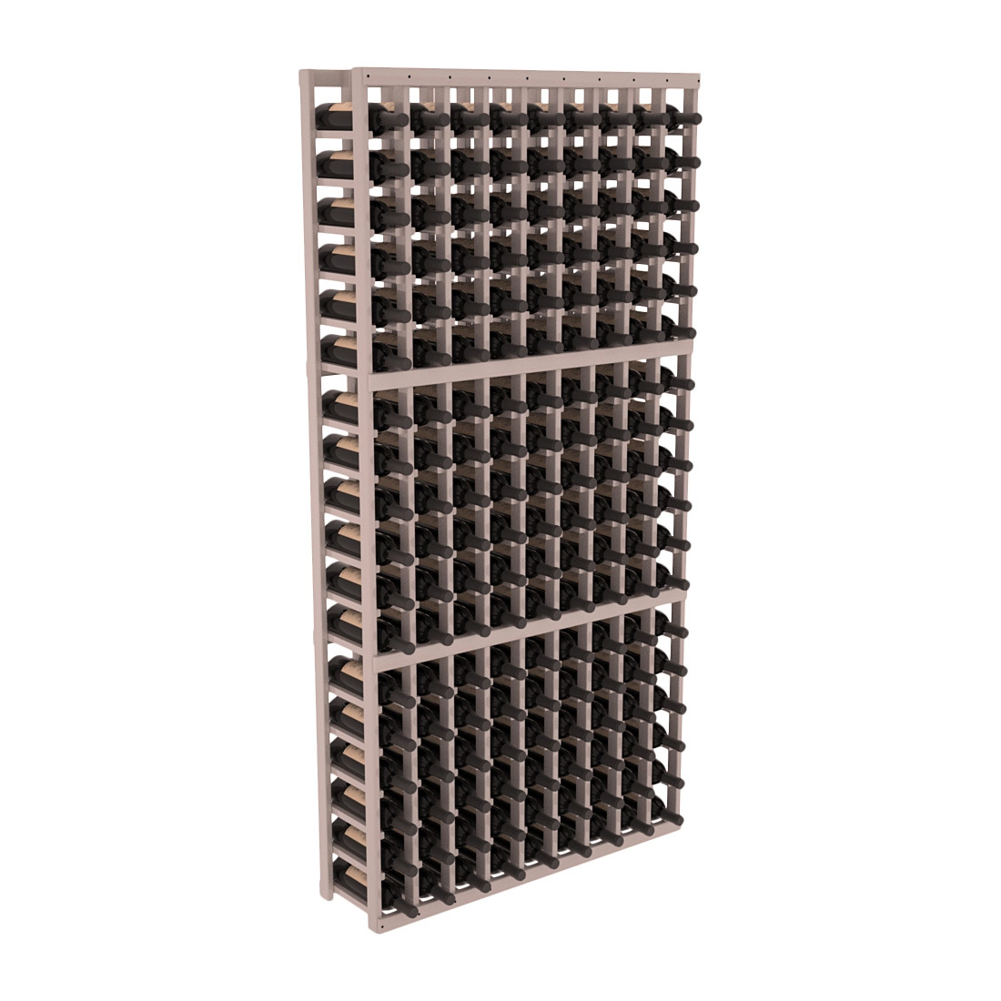 InstaCellar 9 Column Standard Rack – Premium Redwood / Greywash stained