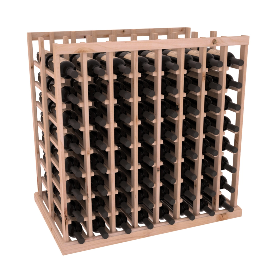InstaCellar 8 Column Double Deep Tasting Table – Knotty Alder / Unstained