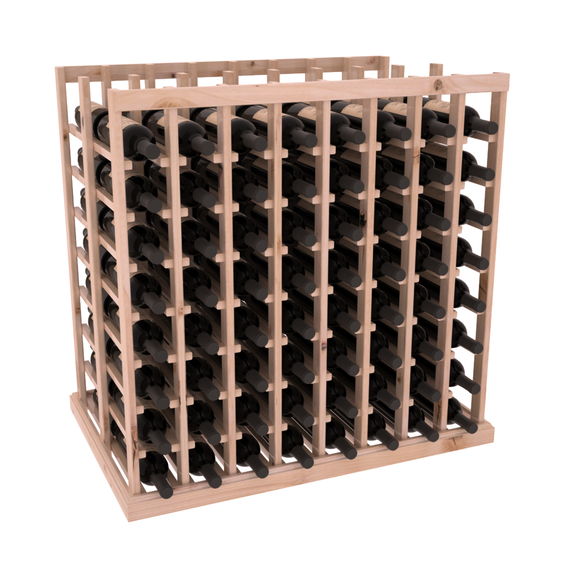 InstaCellar 8 Column Double Deep Tasting Table – Knotty Alder / Unstained