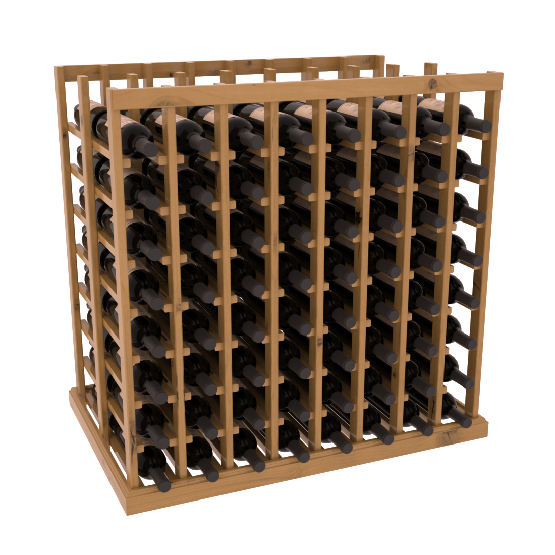 InstaCellar 8 Column Double Deep Tasting Table – Knotty Alder / Oak stained