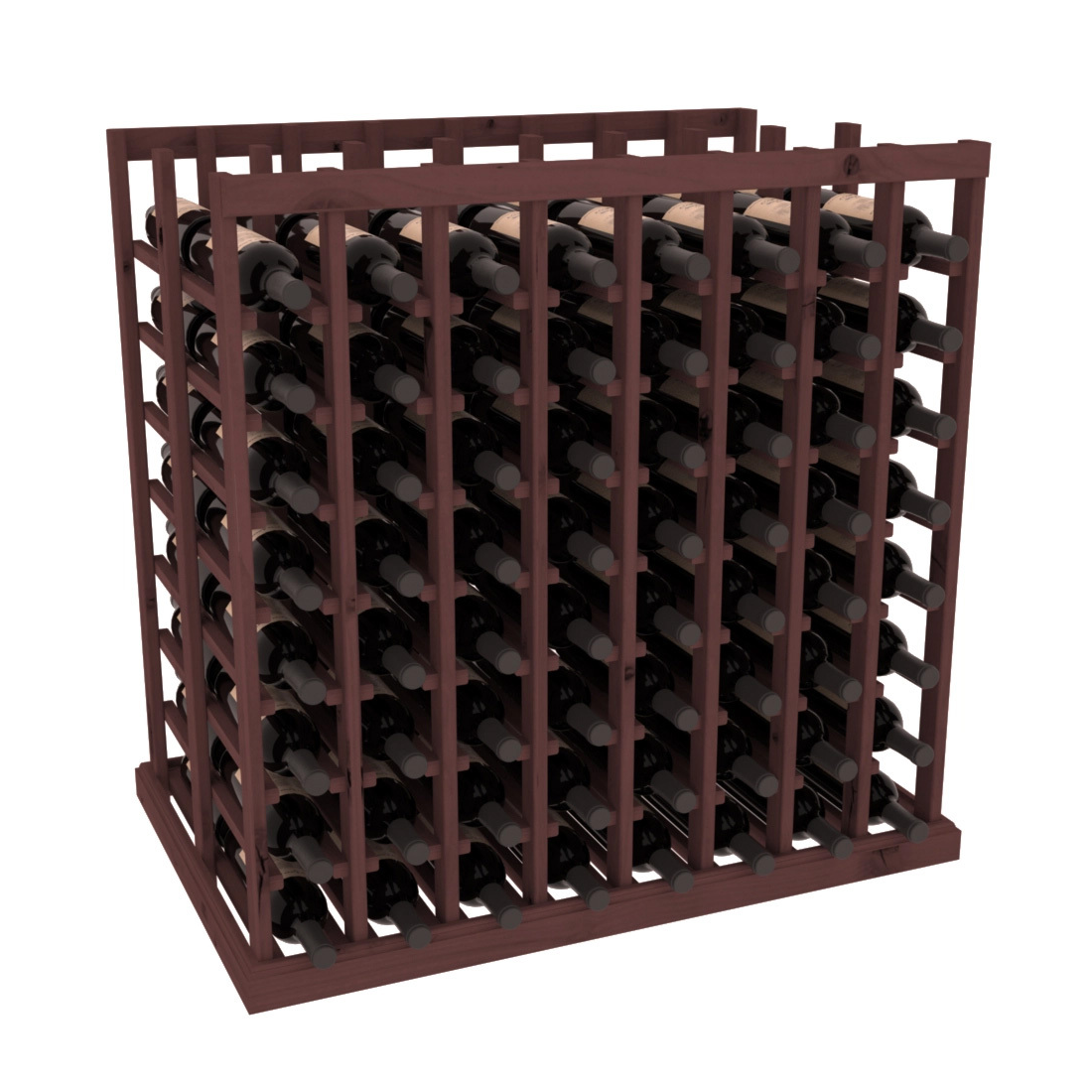 InstaCellar 8 Column Double Deep Tasting Table – Knotty Alder / Walnut stained