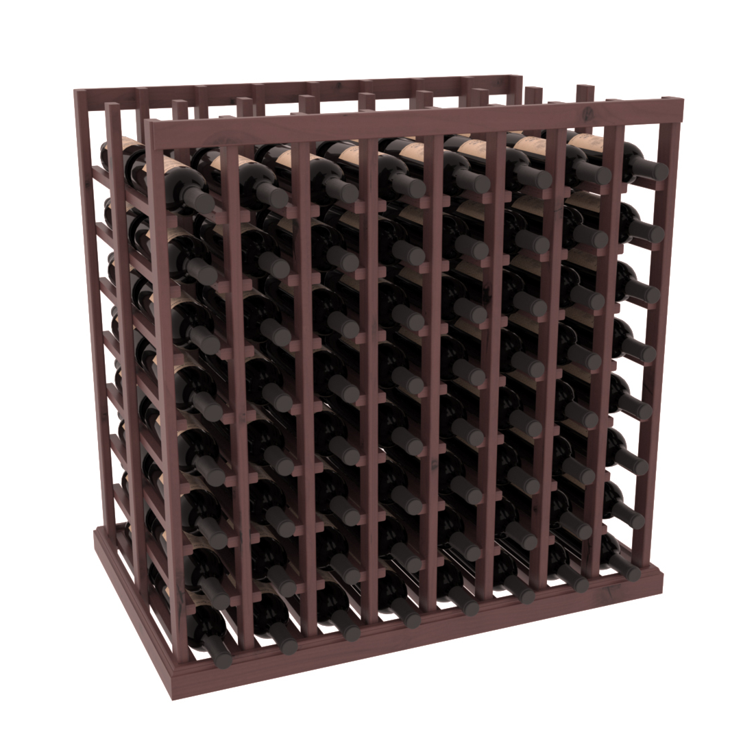 InstaCellar 8 Column Double Deep Tasting Table – Knotty Alder / Walnut stained