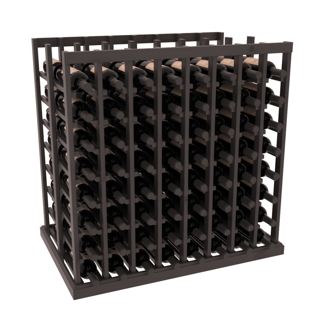 InstaCellar 8 Column Double Deep Tasting Table – Knotty Alder / Black stained