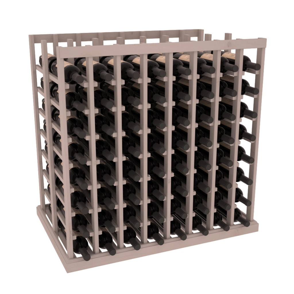 InstaCellar 8 Column Double Deep Tasting Table – Knotty Alder / Greywash stained