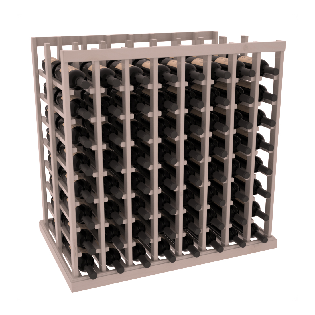 InstaCellar 8 Column Double Deep Tasting Table – Knotty Alder / Greywash stained
