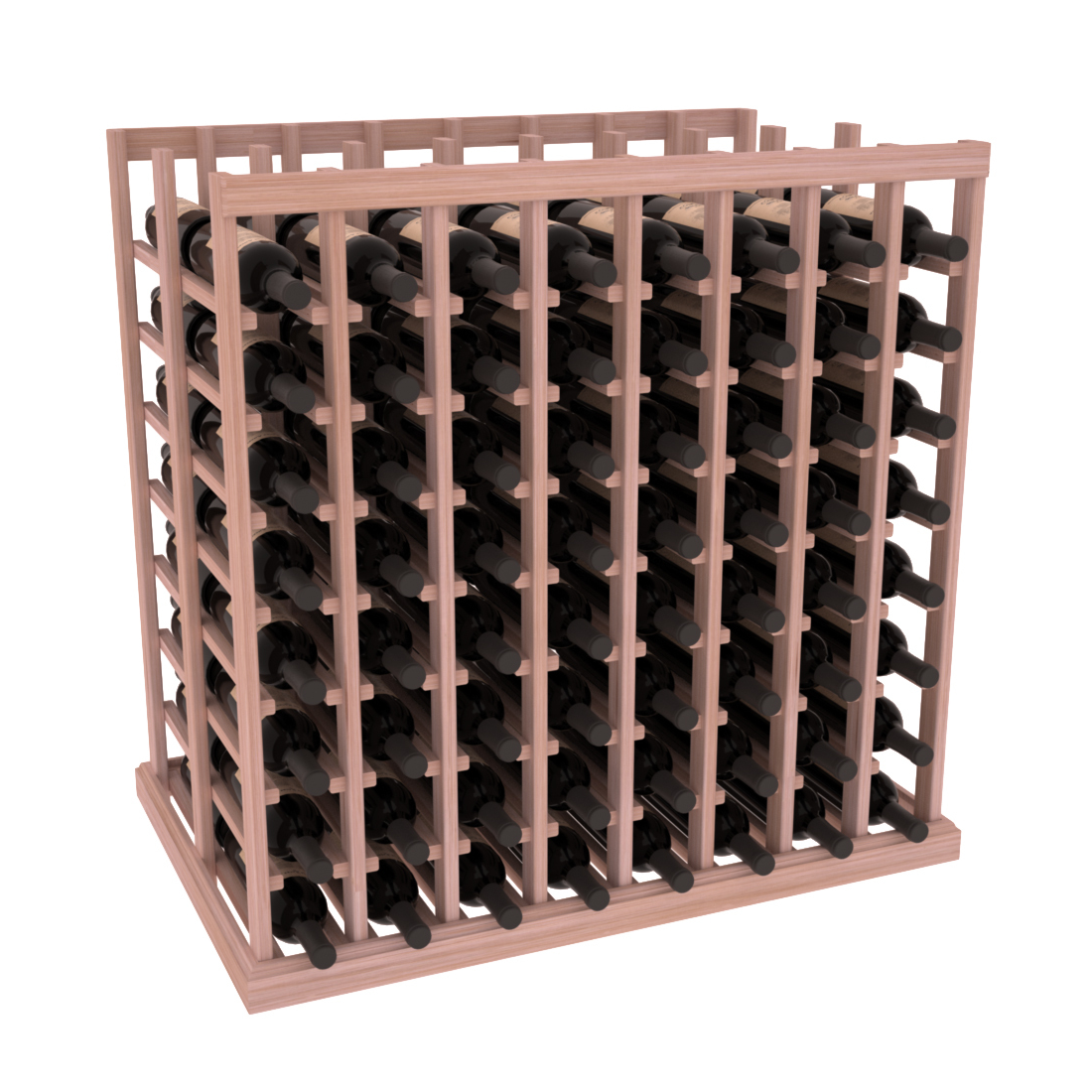 InstaCellar 8 Column Double Deep Tasting Table – Grand Mahogany / Unstained