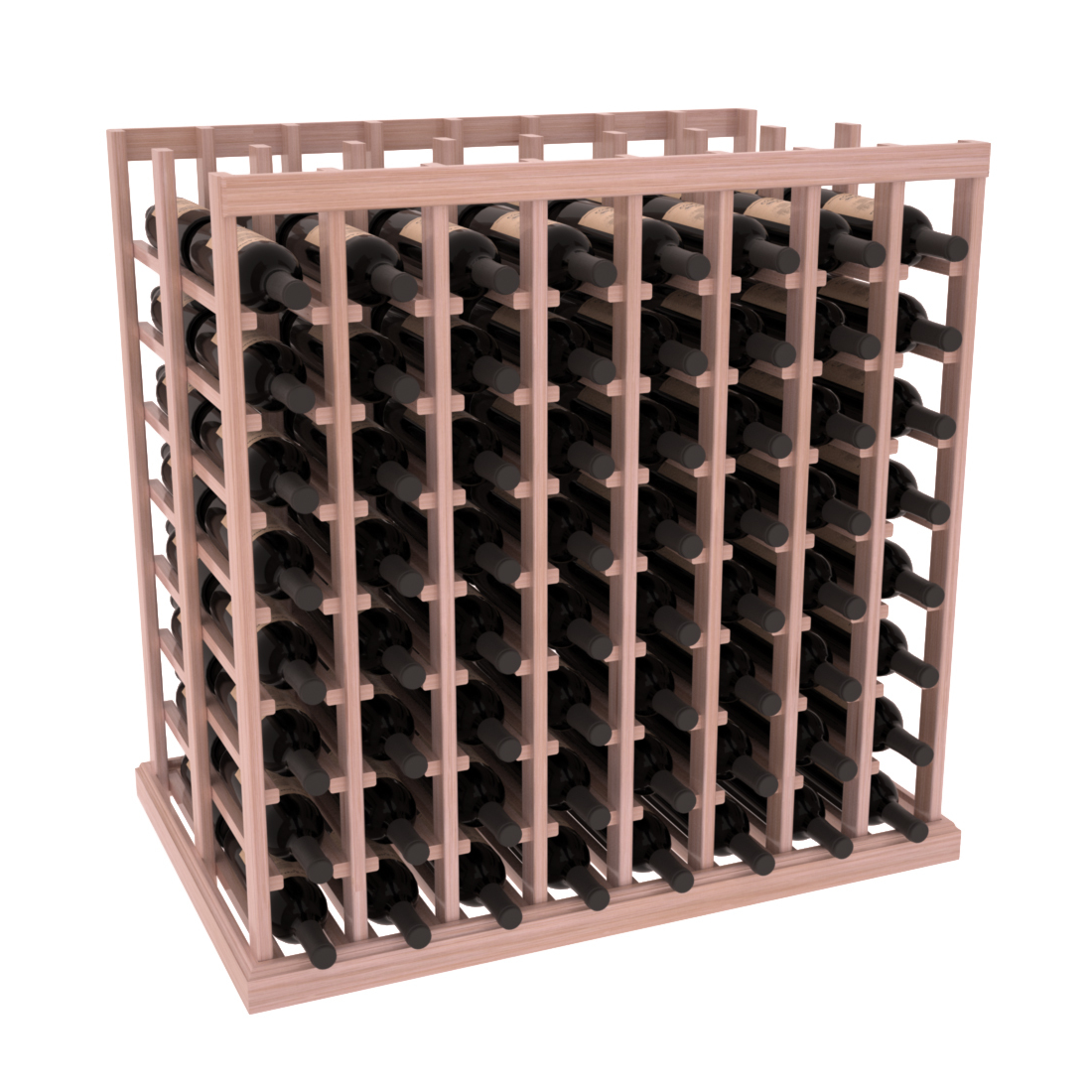 InstaCellar 8 Column Double Deep Tasting Table – Grand Mahogany / Unstained