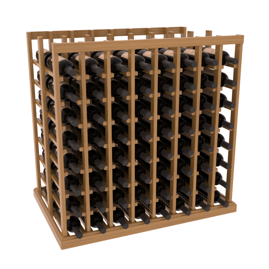 InstaCellar 8 Column Double Deep Tasting Table – Grand Mahogany / Oak stained