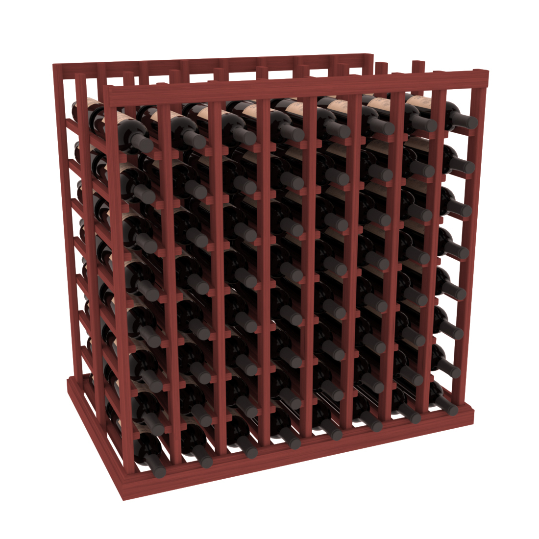 InstaCellar 8 Column Double Deep Tasting Table – Grand Mahogany / Cherry stained