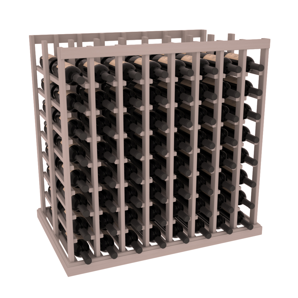 InstaCellar 8 Column Double Deep Tasting Table – Grand Mahogany / Greywash stained