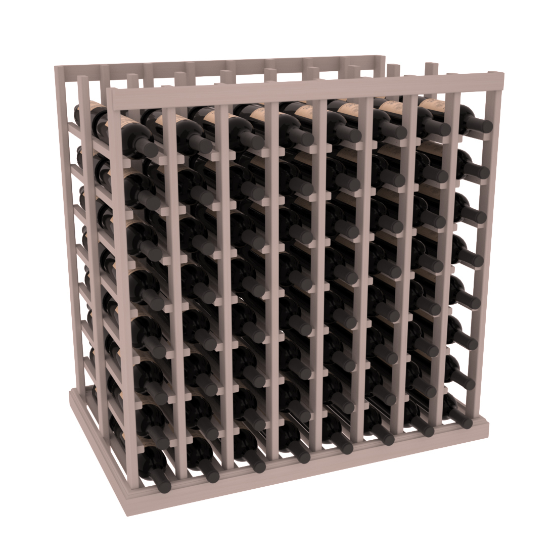 InstaCellar 8 Column Double Deep Tasting Table – Grand Mahogany / Greywash stained