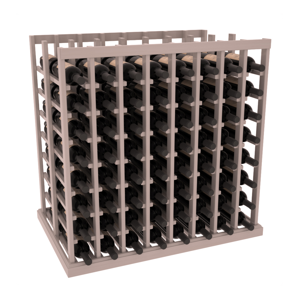 InstaCellar 8 Column Double Deep Tasting Table – Grand Mahogany / Greywash stained