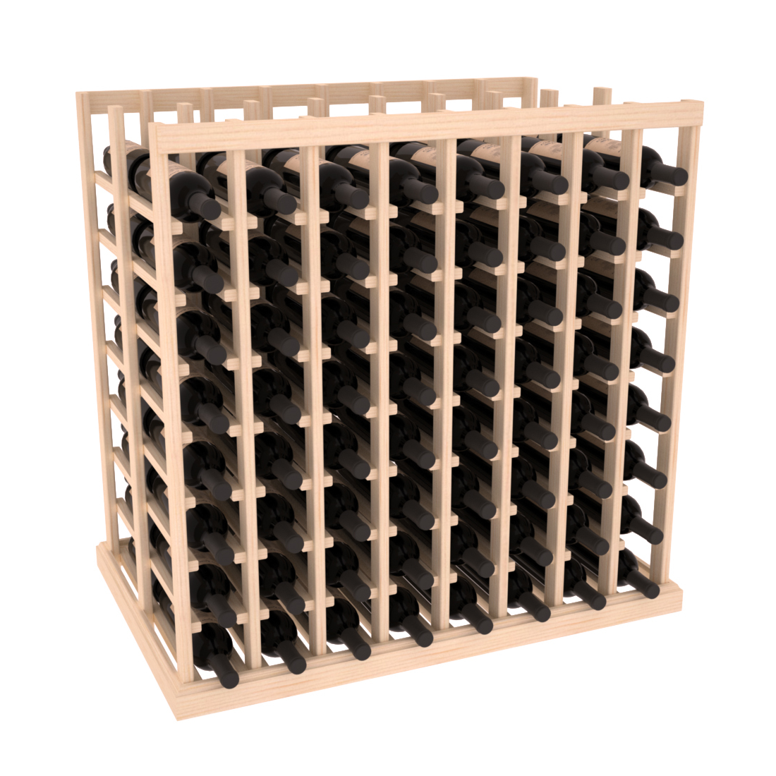 InstaCellar 8 Column Double Deep Tasting Table – Ponderosa Pine / Unstained
