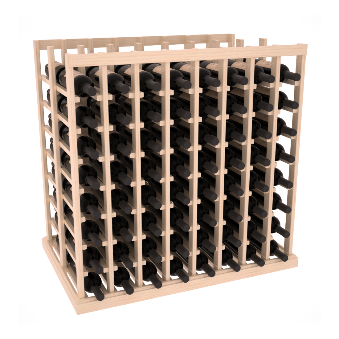 InstaCellar 8 Column Double Deep Tasting Table – Ponderosa Pine / Unstained