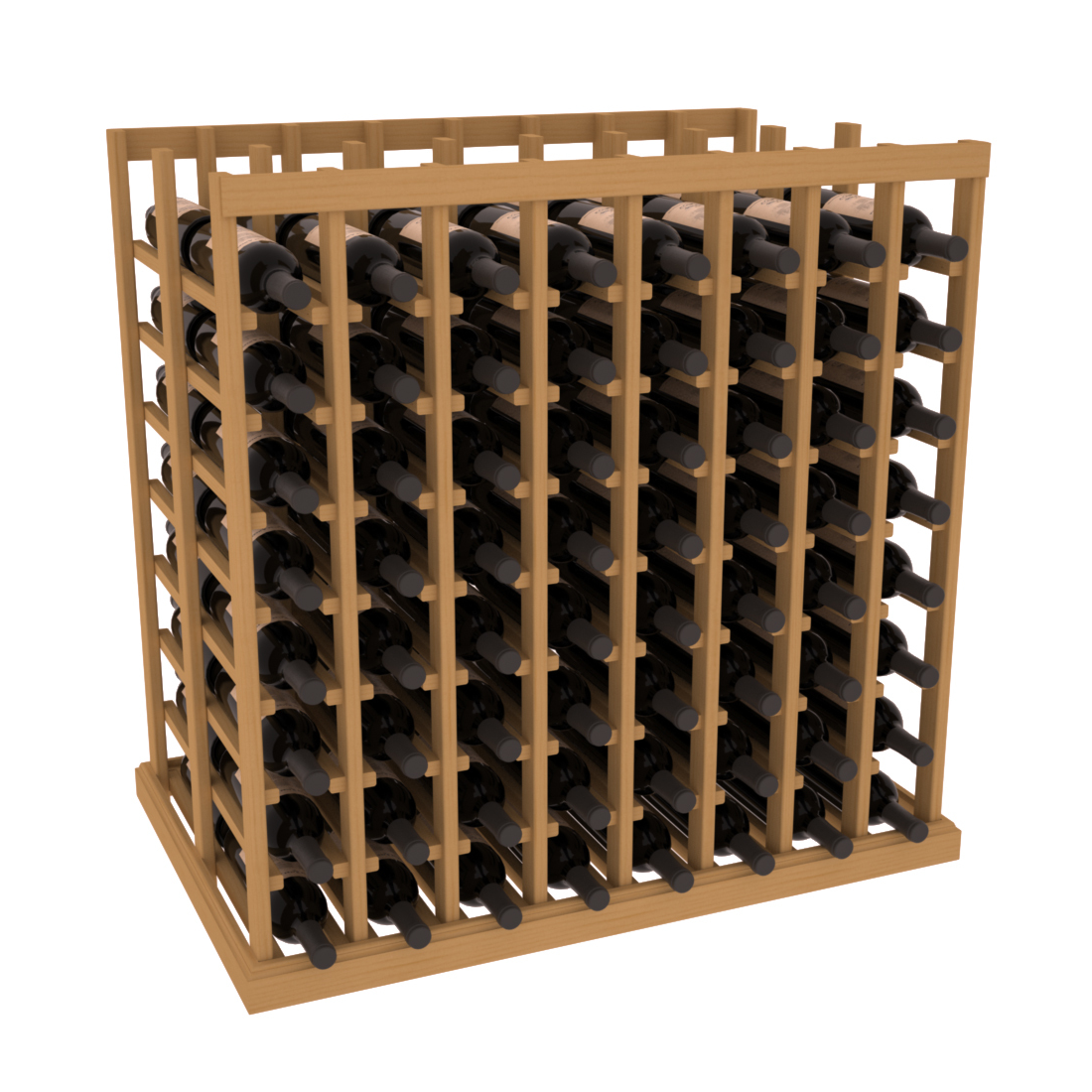 InstaCellar 8 Column Double Deep Tasting Table – Ponderosa Pine / Oak stained