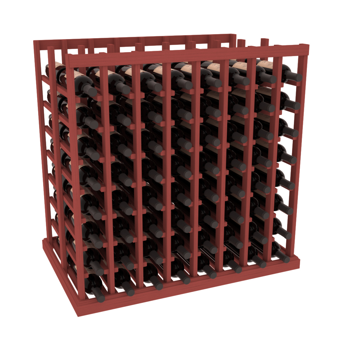 InstaCellar 8 Column Double Deep Tasting Table – Ponderosa Pine / Cherry stained