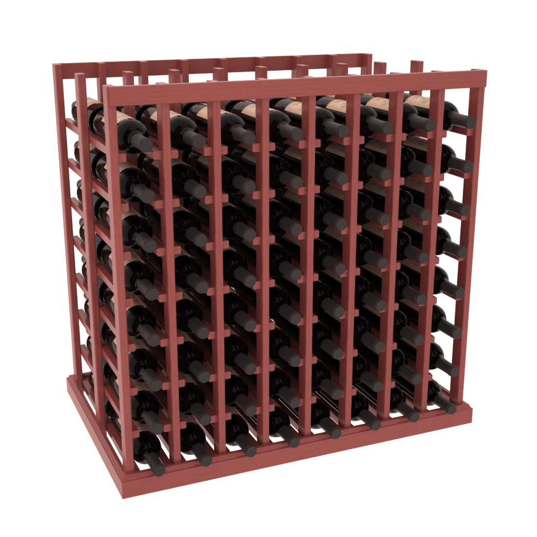 InstaCellar 8 Column Double Deep Tasting Table – Ponderosa Pine / Cherry stained