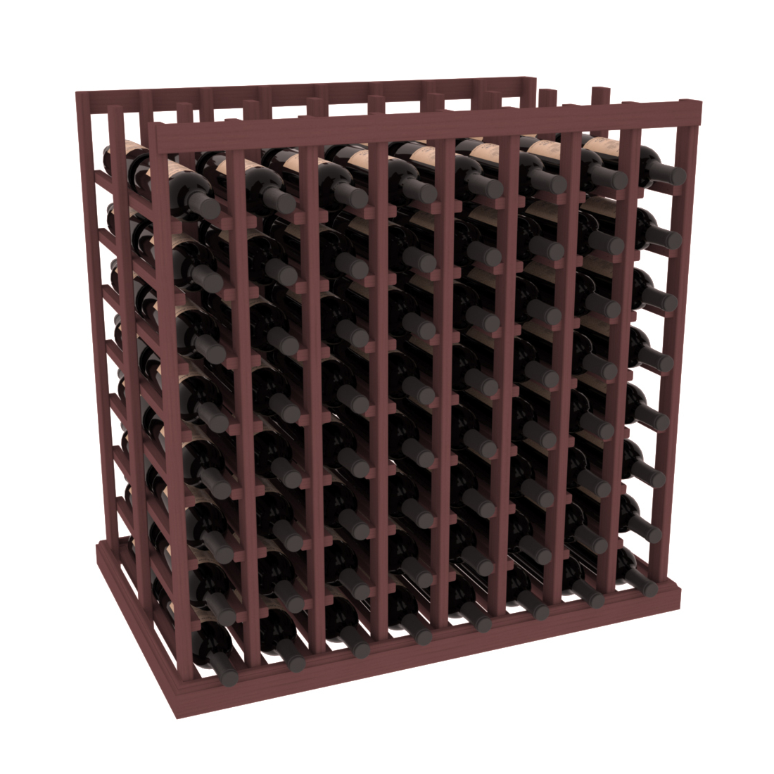 InstaCellar 8 Column Double Deep Tasting Table – Ponderosa Pine / Walnut stained