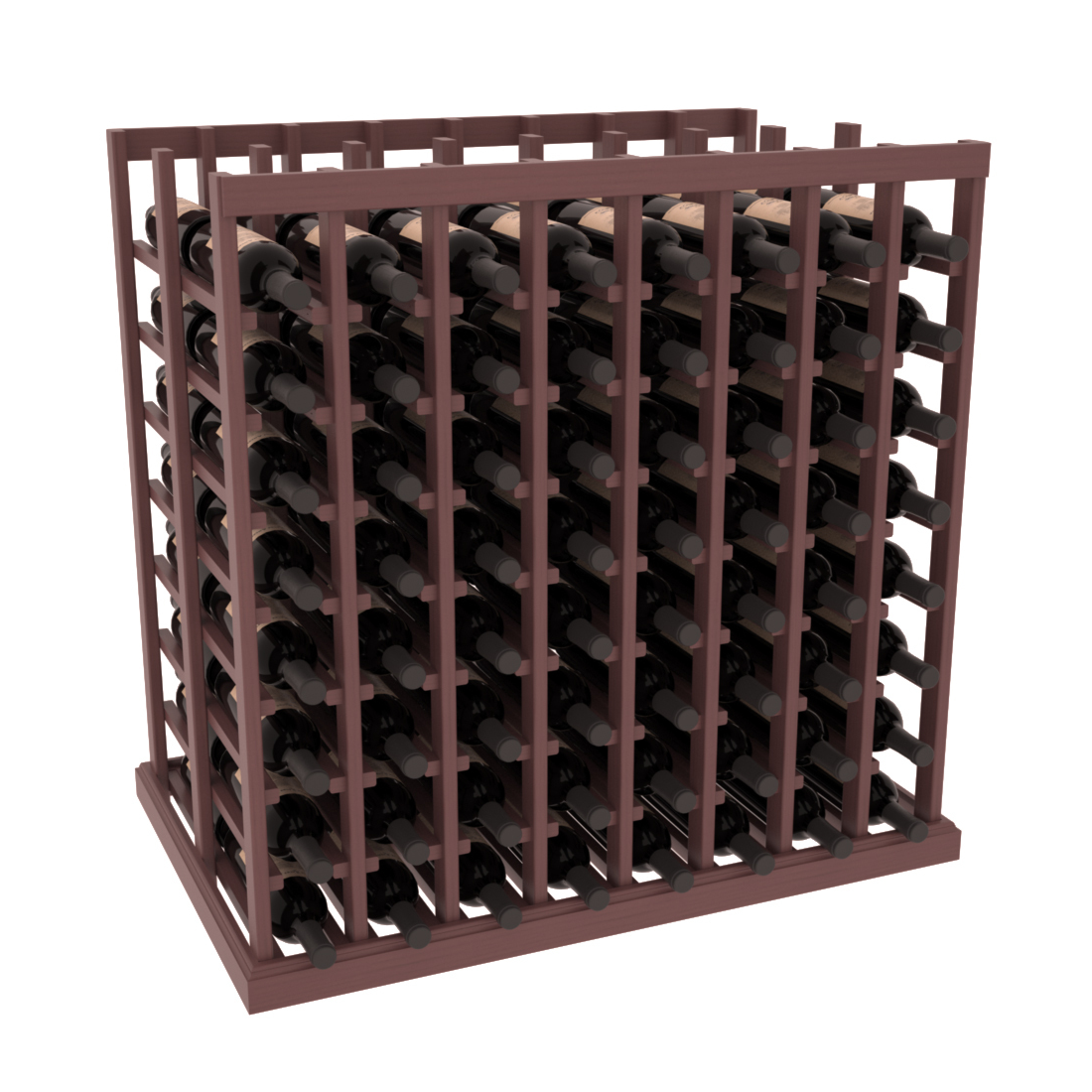 InstaCellar 8 Column Double Deep Tasting Table – Ponderosa Pine / Walnut stained