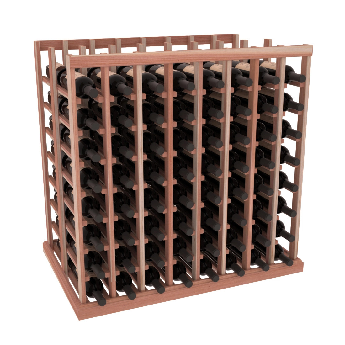 InstaCellar 8 Column Double Deep Tasting Table – Premium Redwood / Unstained