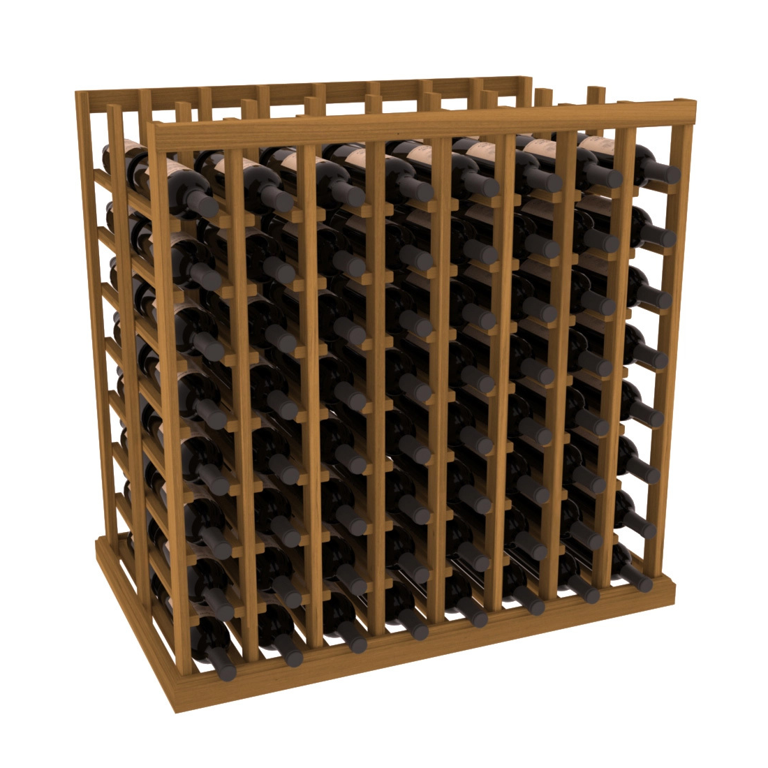 InstaCellar 8 Column Double Deep Tasting Table – Premium Redwood / Oak stained