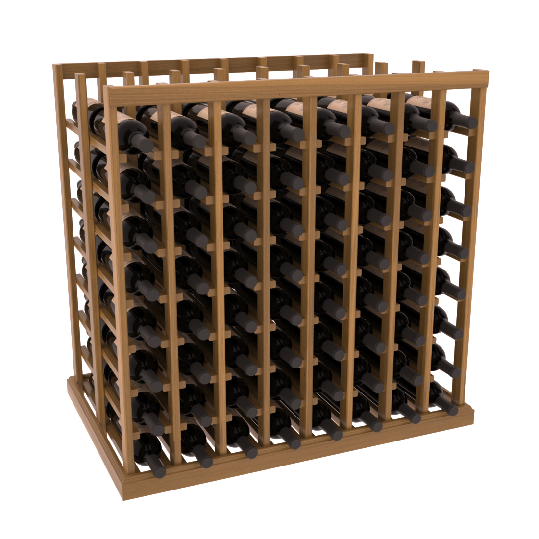 InstaCellar 8 Column Double Deep Tasting Table – Premium Redwood / Oak stained
