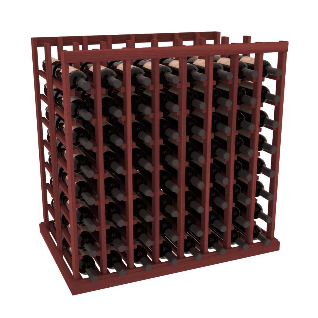 InstaCellar 8 Column Double Deep Tasting Table – Premium Redwood / Cherry stained
